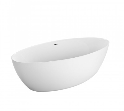 Belbagno Полукруглая акриловая ванна в комплекте со сливом-переливом 186x88x60 BB707-1860-880 от интернет-магазина Purezza 