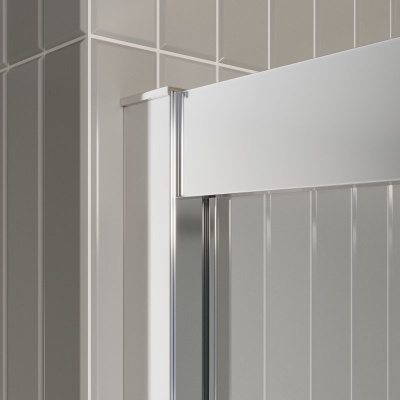 Belbagno LUCE-BF-1 душевая дверь в нишу, ширина 100/120/130/140/150 см, цвет профиля хром, прозрачное стекло от интернет-магазина Purezza 