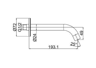 Maxonor Излив для ванны PL71-16 Бронза от интернет-магазина Purezza 