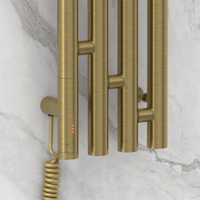 Сунержа Кантата 3.0 Электрический полотенцесушитель 1200х159 Состаренная латунь от интернет-магазина Purezza 