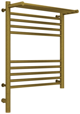 Сунержа Богема с полкой 3.0 Электрический полотенцесушитель 600х500 Состаренная бронза от интернет-магазина Purezza 