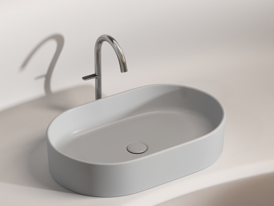Ceramicanova Element Умывальник чаша накладная овальная 60.8х38.5 CN6048MSG Серый матовый от интернет-магазина Purezza 