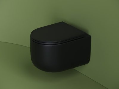 Ceramicanova Ulma Rimless Подвесной унитаз CN4006MB Черный матовый от интернет-магазина Purezza 