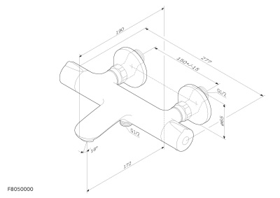 AM.PM Like Смеситель для ванны и душа с термостатом F8050000 от интернет-магазина Purezza 