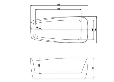Aquatek Паола Ванна отдельностоящая 170х78х60 AQ-190778 от интернет-магазина Purezza 