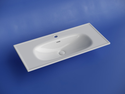 Ceramicanova Sabo Раковина накладная с отверстием под смеситель 100.5х46 CN13003 Белый от интернет-магазина Purezza 