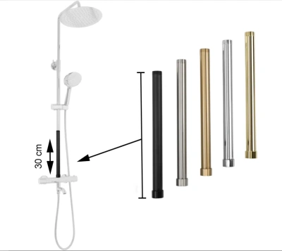 Rea Удлинитель для душевого гарнитура 30 см REA-K7701 Черный от интернет-магазина Purezza 