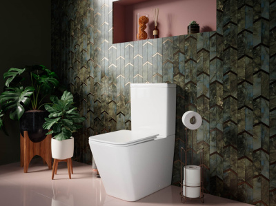 Ceramicanova Cubic Напольный пристенный унитаз с бачком CN1803 Белый от интернет-магазина Purezza 