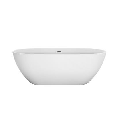 Belbagno UNO Овальная акриловая ванна в комплекте со сливом-переливом 170x75x58 BB701-1700-750-K от интернет-магазина Purezza 