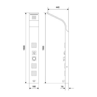 Excellent More Душевая панель ARAC.ML9304E от интернет-магазина Purezza 