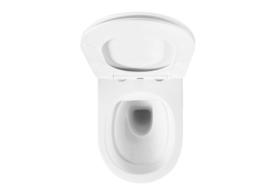 Aquatek ЕВРОПА Унитаз подвесной безободковый с сиденьем Soft Close, белый матовый, AQ1901-MW  от интернет-магазина Purezza 