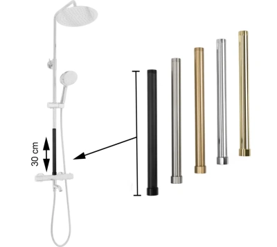 Rea Удлинитель для душевого гарнитура 30 см REA-K7703 Никель от интернет-магазина Purezza 