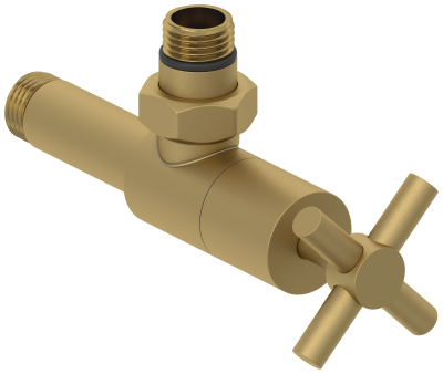 Сунержа Вентиль угловой крест G 1/2" НР х G 1/2" НР 032-1408-1212 Матовое золото от интернет-магазина Purezza 