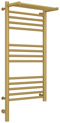 Сунержа Богема с полкой 3.0 Электрический полотенцесушитель 800х400 Матовое золото от интернет-магазина Purezza 