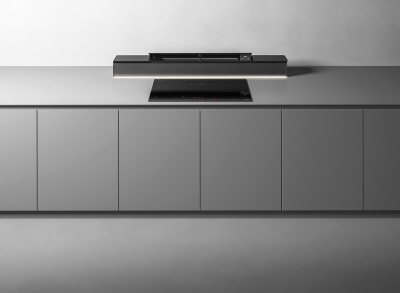 Falmec MONOLITH 90 VETRO NERO Вытяжка встраиваемая в столешницу 90 см от интернет-магазина Purezza 