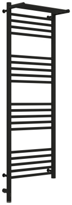 Сунержа Богема с полкой 3.0 Электрический полотенцесушитель 1200х400 Матовый черный от интернет-магазина Purezza 