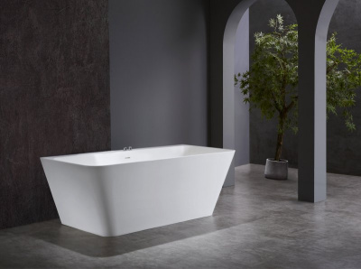 Cezares Liner Solid Surface Ванна из искусственного камня 1700x800x600 CZR-LINER-170-80-60-SSB Белый матовый от интернет-магазина Purezza 