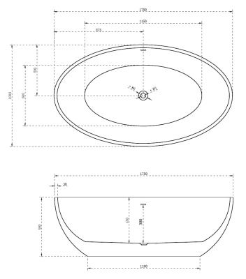 ABBER Акриловая ванна 175x100x58 AB9249 от интернет-магазина Purezza 