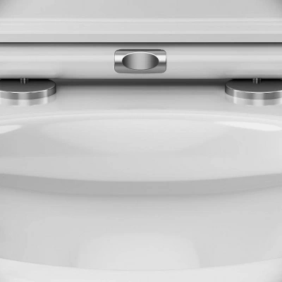 AM.PM Gem Унитаз подвесной безободковый с сиденьем микролифт C901700SC Белый от интернет-магазина Purezza 