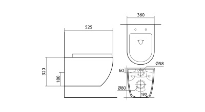 SET AQUATEK ЕВРОПА 015 4в1 (рама AQUATEK Standard INS-0000012 с клавишей KDI-0000015 и крепежом KKI-0000002+унитаз AQ1901-00 с тонким сиденьем sc) от интернет-магазина Purezza 