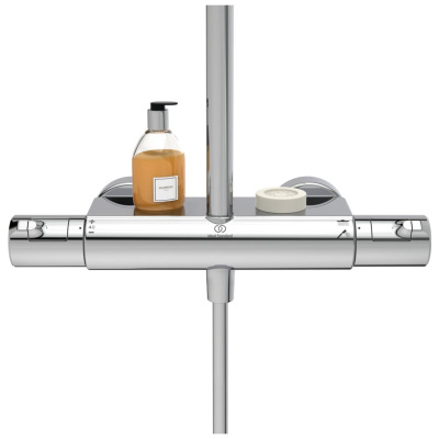Ideal Standard CERATHERM T50 Душевая система с термостатическим смесителем для душа с полочкой A7230AA от интернет-магазина Purezza 