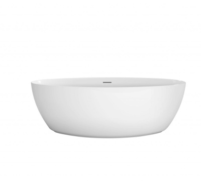 Belbagno Полукруглая акриловая ванна в комплекте со сливом-переливом 186x88x60 BB707-1860-880 от интернет-магазина Purezza 