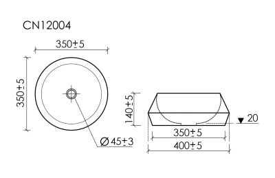 Ceramicanova Maya Раковина накладная круглая 40х40 CN12004MB Черный матовый от интернет-магазина Purezza 