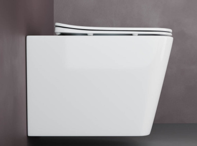 Ceramicanova Cubic Rimless Подвесной унитаз CN1806 Белый от интернет-магазина Purezza 